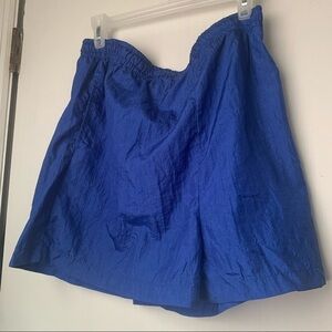 THE Body Co cobalt blue nylon 80s 90s gym beach  shorts with pockets size large